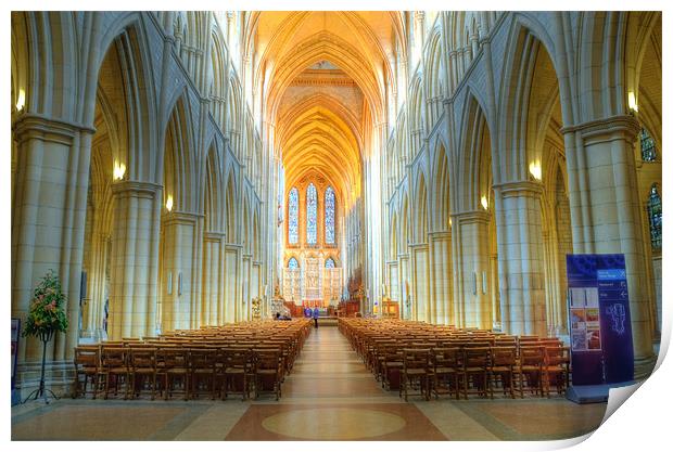 Truro cathedral Print by Tony Brooks