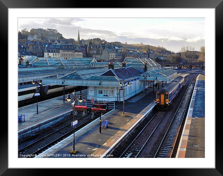 SCOTRAIL TRAIN AT STIRLING STATION Framed Mounted Print by austin APPLEBY