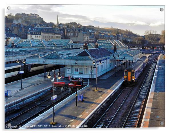 SCOTRAIL TRAIN AT STIRLING STATION Acrylic by austin APPLEBY