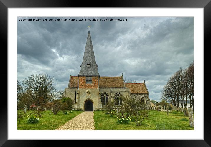 Steeple Morden Church Framed Mounted Print by Jamie Green