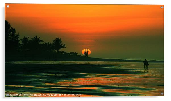Romantic Sundown Acrylic by Dave Burden