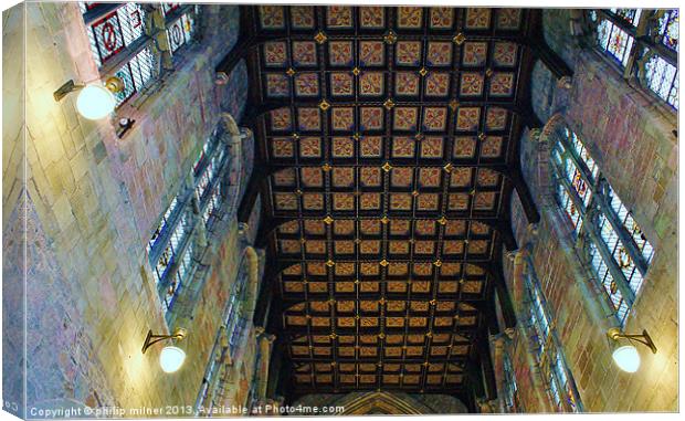 Great Malvern Priory Ceiling Canvas Print by philip milner