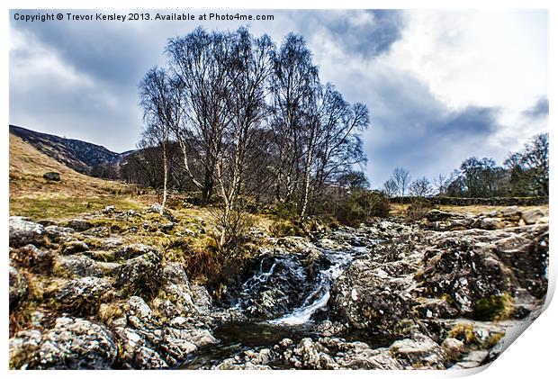 The Stream Ashness Bridge Print by Trevor Kersley RIP