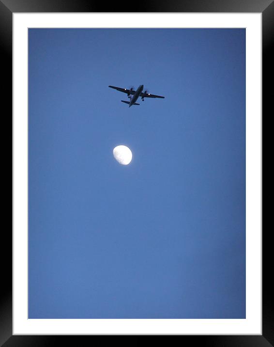 Fly Me to the Moon Framed Mounted Print by Ursula Keene