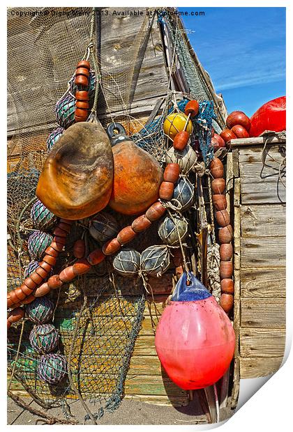 Floats and nets Print by Digby Merry