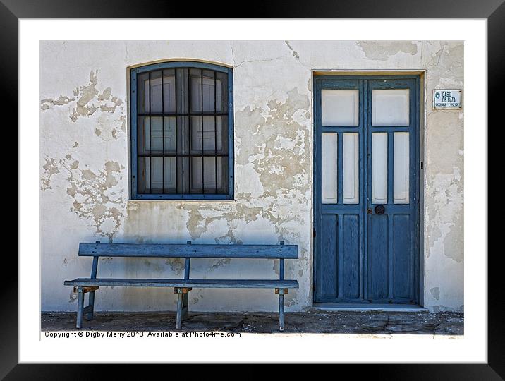 Blue and White Framed Mounted Print by Digby Merry