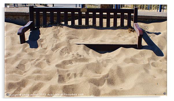 Bench In Sandrift Acrylic by philip milner