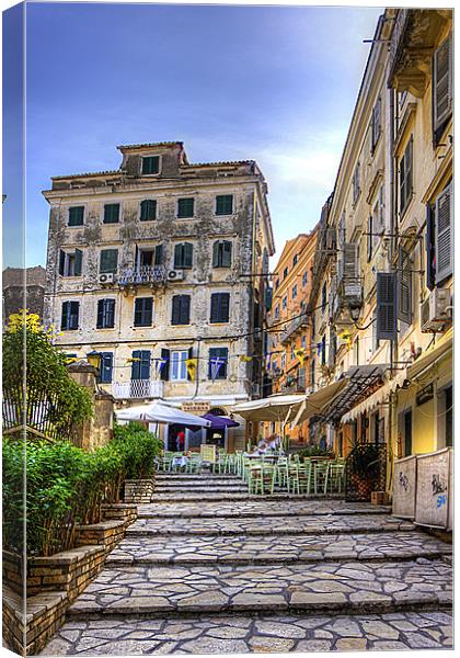 Old Town Taverna Canvas Print by Tom Gomez