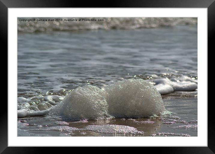 Surf Suds. Framed Mounted Print by camera man