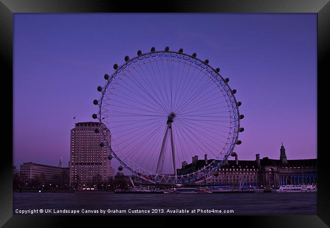 London Eye Framed Print by Graham Custance