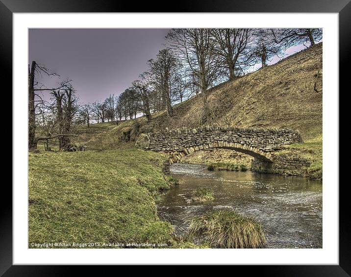 Bridge Over River Skell Framed Mounted Print by Allan Briggs