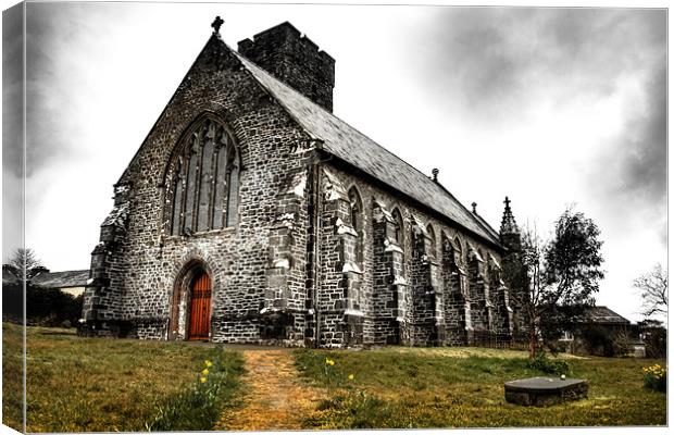 Narberth Church and Graveyard Canvas Print by Simon West