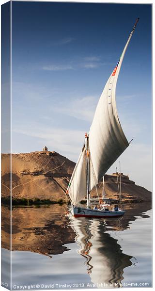 Sailing the Nile Canvas Print by David Tinsley