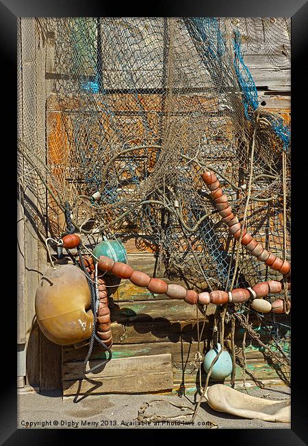 Nets and floats 2 Framed Print by Digby Merry