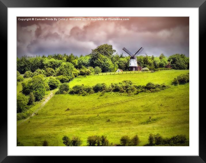 Cobstone Windmill - Turville Framed Mounted Print by Colin Williams Photography