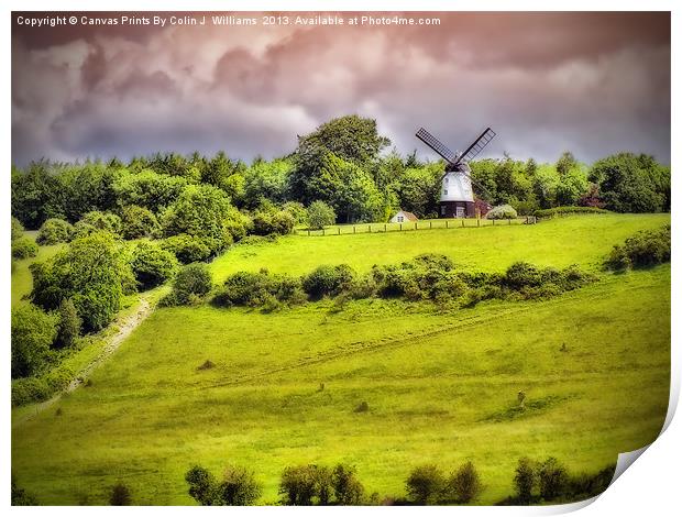 Cobstone Windmill - Turville Print by Colin Williams Photography