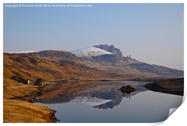 Storr reflected Print by Richard Smith