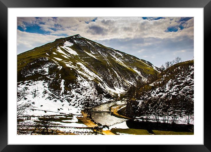 Dovedale in winter Framed Mounted Print by Ian Purdy