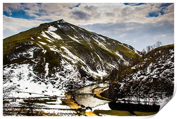 Dovedale in winter Print by Ian Purdy