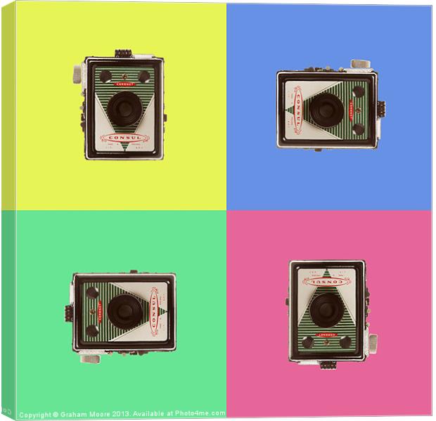 Popart box camera Canvas Print by Graham Moore
