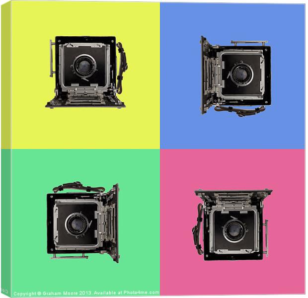 Popart press camera Canvas Print by Graham Moore