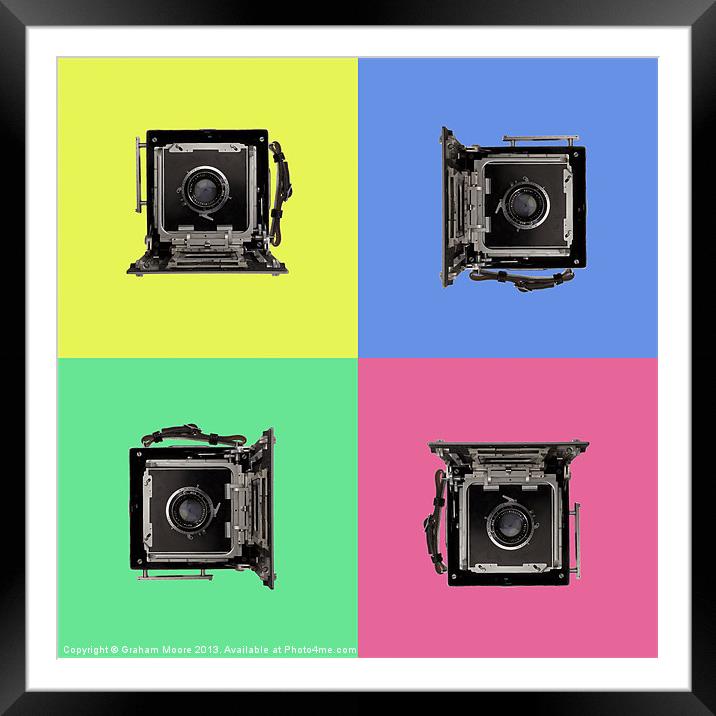 Popart press camera Framed Mounted Print by Graham Moore