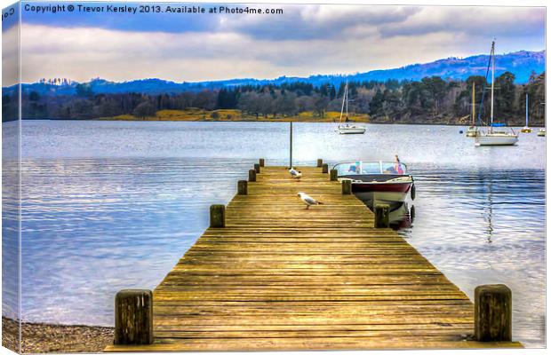 Along the Jetty Canvas Print by Trevor Kersley RIP