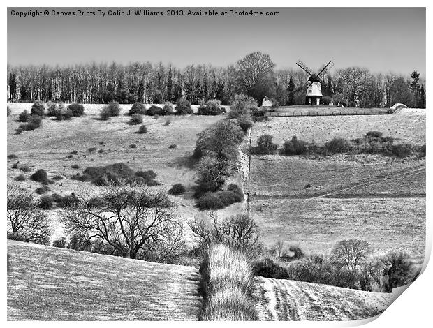 Cobstone Windmill - Turville -  BW Print by Colin Williams Photography
