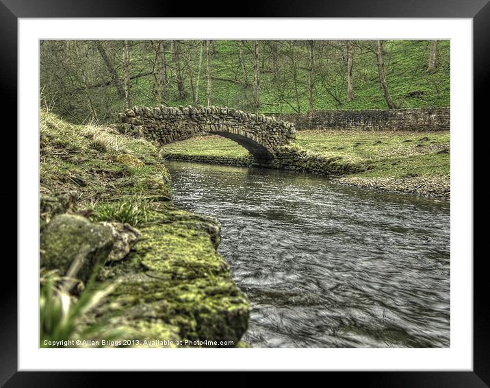 Bridge Over River Skell Framed Mounted Print by Allan Briggs
