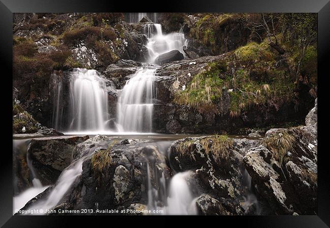 Highland Burn. Framed Print by John Cameron