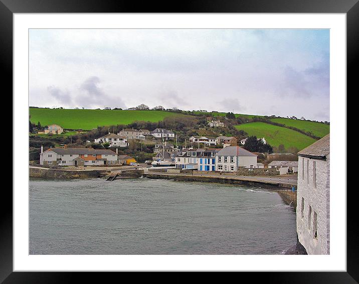 Cornish Seaside Village Framed Mounted Print by Bill Simpson