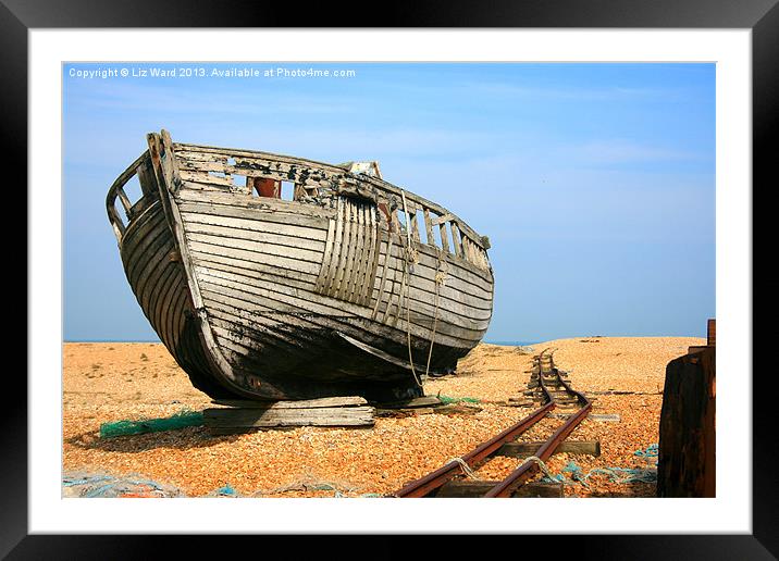 Dungeness Fishing Boat Framed Mounted Print by Liz Ward