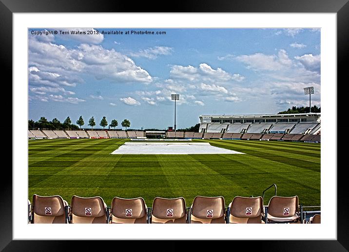 Hampshire County Cricket Ground Framed Mounted Print by Terri Waters
