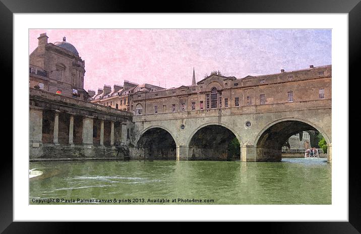 A trip up the river avon Framed Mounted Print by Paula Palmer canvas