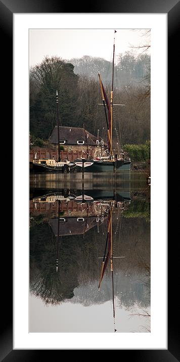 Medway Reflection Framed Mounted Print by Rupert Gladstone