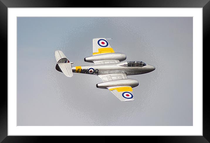 The Gloster Meteor FMKQ Framed Mounted Print by Hippy Soul