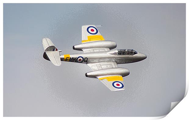 The Gloster Meteor FMKQ Print by Hippy Soul