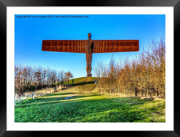 Angel of the North Framed Mounted Print by Trevor Kersley RIP