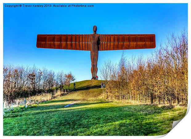 Angel of the North Print by Trevor Kersley RIP