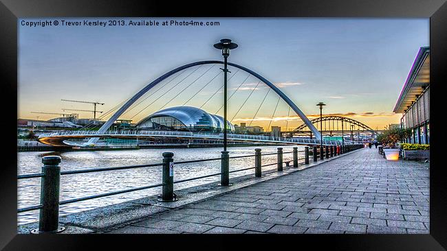 Newcastle Quayside Framed Print by Trevor Kersley RIP
