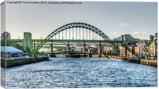 Newcastle Tyne Bridges Canvas Print by Trevor Kersley RIP
