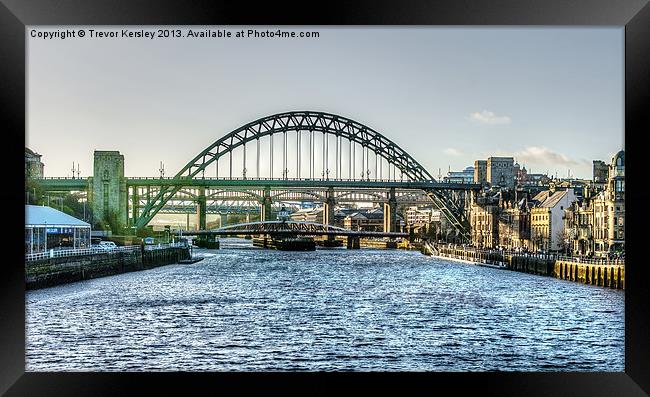 Newcastle Tyne Bridges Framed Print by Trevor Kersley RIP