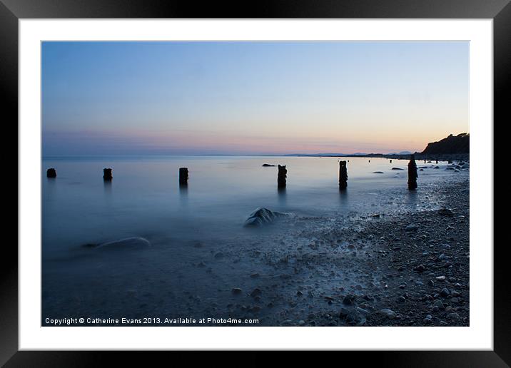 Last light from Criccieth beach Framed Mounted Print by Catherine Fowler