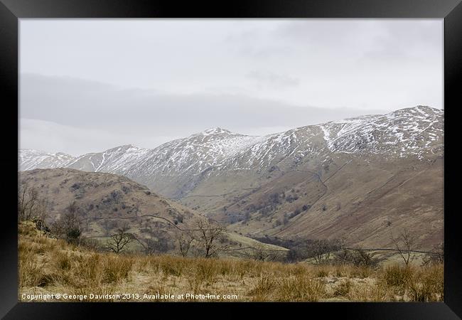 Lakeland Snow Framed Print by George Davidson