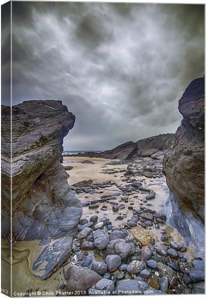 Gap in the Rocks Canvas Print by Chris Thaxter