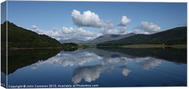 Majestic Reflections of Loch Leven Canvas Print by John Cameron
