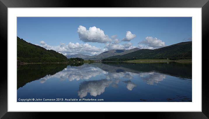 Majestic Reflections of Loch Leven Framed Mounted Print by John Cameron