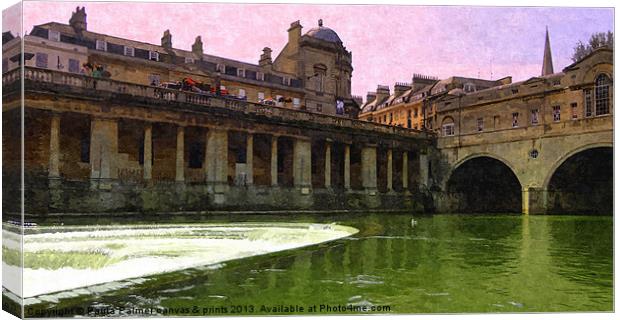 Another view of Pulteney weir Canvas Print by Paula Palmer canvas