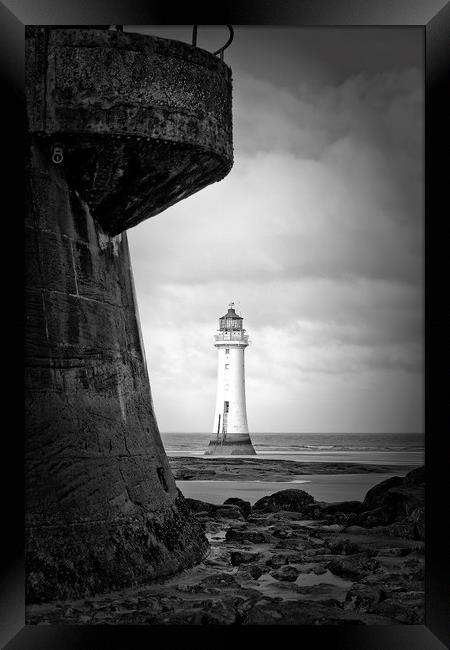 Perch Rock (Fort&Lighthouse) Framed Print by raymond mcbride