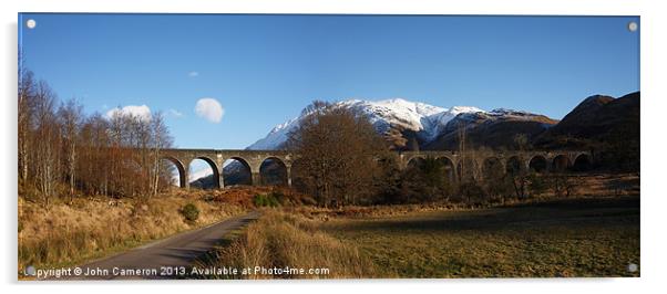Glenfinnan Railway Viaduct. Acrylic by John Cameron